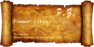 Pammer Zilia névjegykártya
